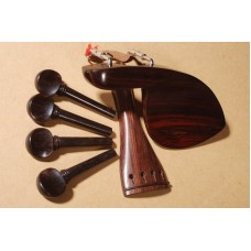 頂級 印度 玫瑰木 實木 小提琴配件組 弦栓 腮托 配件組 (可代為更換 ) 特價優惠只要1800元